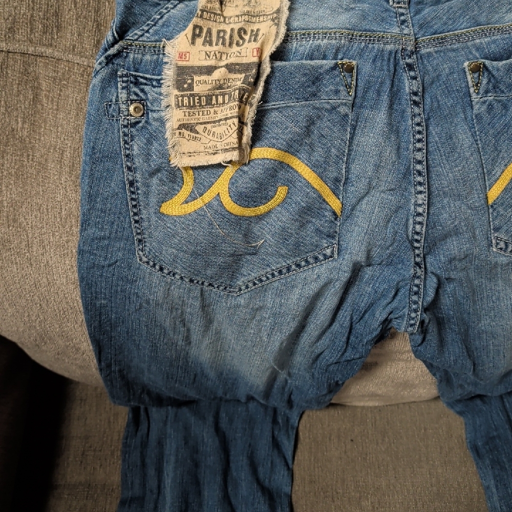 Parish Nation Men's Relaxed Fit Blue Jeans - Picture 6 of 8